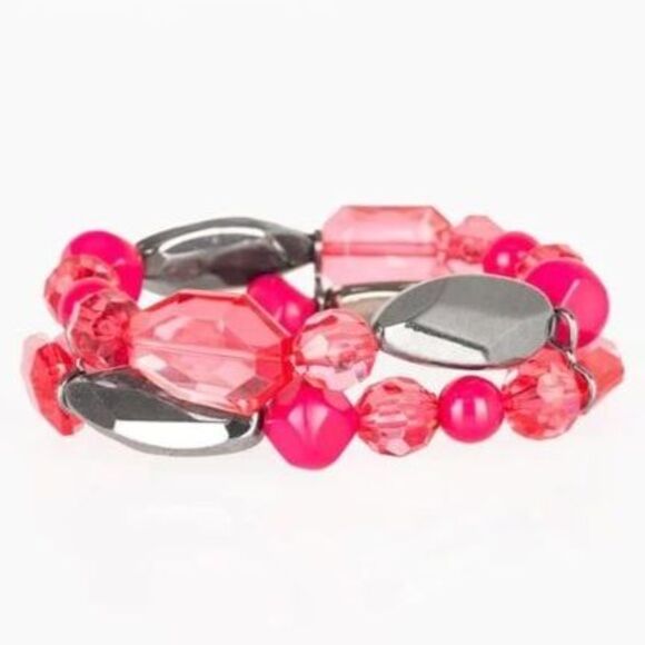 Rockin Rock Candy Pink Bracelet (4) - Picture 2 of 2